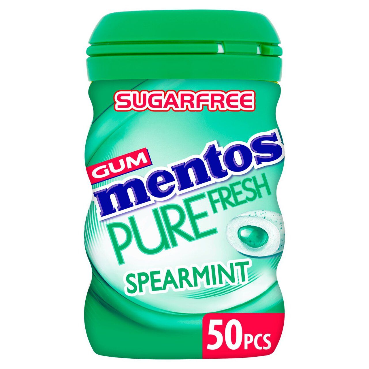 Mentos Pure Fresh Spearmint 50S Bottle 8X6X50S